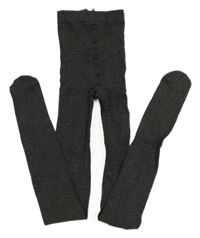 Tmavošedé melírované punčocháče H&M