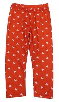 Červené legíny so srdiečkami