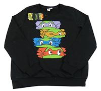 Nové - Čierna mikina s Želvami Ninja Shein