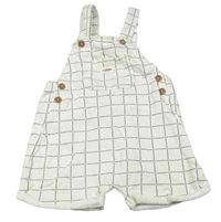 Bielo-čierne kockované teplákové na traké kraťasy Disney