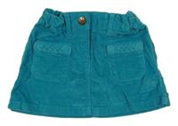 Modrozelená menšestrová sukňa s vreckami C&A