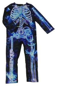 Kostým - Černo-modrý overal - kostra F&F