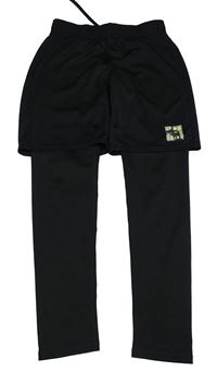 Černé sportovní kraťasy s všitými legínami H&M