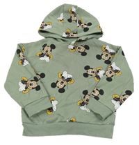 Zelenošedá mikina s Mickeym a kapucňou Primark
