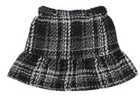 Čierno-biela kockovaná trblietavá sukňa Dunnes