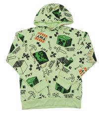 Zelenkavá mikina s Minecraft a kapucňou Primark