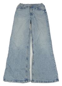 Světlemodré baggy bootcut rifle H&M