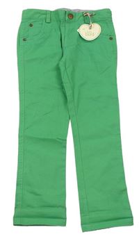 Zelené plátěné chino kalhoty 