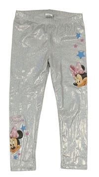 Strieborné legíny s Minnie