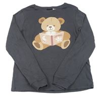 Sivé pyžamové tričko s medvěďom H&M