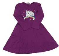 Fialové šaty s jednorožcem BPC