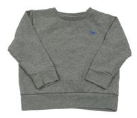 Sivá melírovaná mikina s výšivkou Next