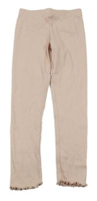 Svetloružové rebrované legíny H&M