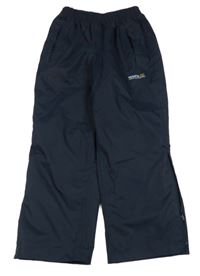 Tmavomodré šušťákové funkčné podšité nohavice s logom Regatta