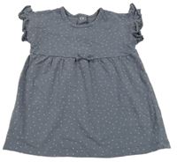 Tmavosivé bodkovaná é šaty George