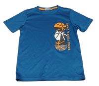 Petrolejové športové tričko s loptami crane