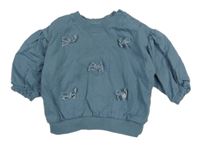 Modrá mikina s mašličkami Tu