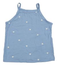 Svetlomodrý top so srdiečkami H&M