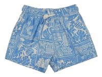 Modro-bílé vzorované plážové kraťasy Primark