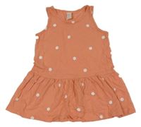 Oranžové bodkovaná é šaty H&M