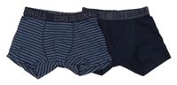2x tmavomodré pruhované boxerky 