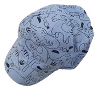 Světlemodrá vzorovaná kšiltovka s dinosaury Topomini