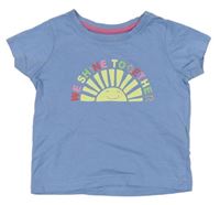Svetlomodré tričko so sluncem a nápisom Primark