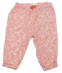 Bielo-ružové vzorované ľahké nohavice H&M
