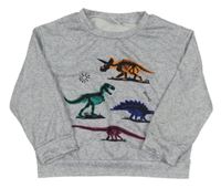 Svetlomodrá melírovaná mikina s diny