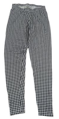 Čierno-biele vzorované legíny Y.F.K.