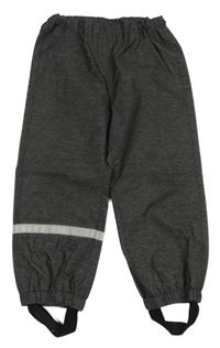 Tmavošedé melírované šusťákové voděodolné kalhoty H&M