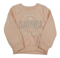 Svetloružová mikina s nápismi Kiki&Koko