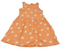 Oranžové bodkovaná é šaty H&M