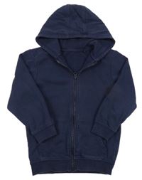 Tmavomodrá prepínaci mikina s kapucňou George