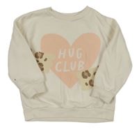Béžová mikina so srdcem a tlapkami F&F