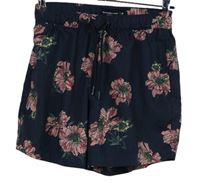 Pánské tmavomodré květované plážové kraťasy Abercrombie&Fitch