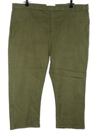 Dámske khaki crop džegíny