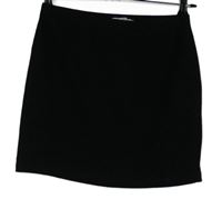 Dámska čierna strukturovaná minisukňa