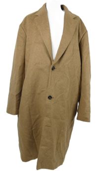 Pánský béžový vlněný kabát Topman 