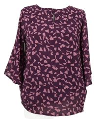 Dámská purpurovo-růžová vzorovaná halenka Livre 