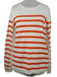 Dámsky smetanovo-červený pruhovaný sveter Peacocks