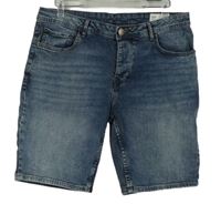 Pánské modré riflové slim kraťasy Denim vel. 34