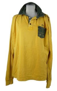 Pánske okrové tričko s golierikom Monte Carlo