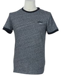 Pánske sivé melírované tričko Superdry