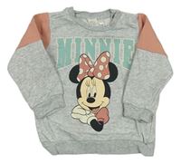 Sivo-ružová mikina s Minnie H&M