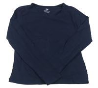Tmavomodré tričko H&M