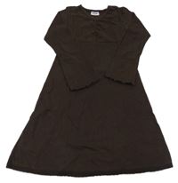 Hnedé bavlnené šaty