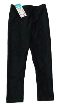 Nové - Černé žebrované sametové legíny Matalan