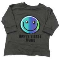 Šedé triko se smajlíkem Next