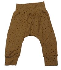 Hnědé puntíkaté lehké tepláky